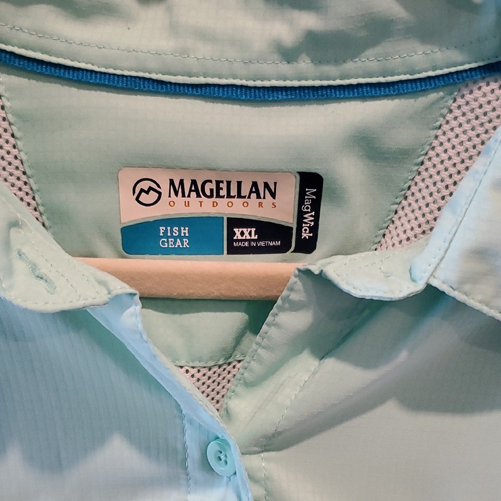 Magellan Outdoors Light Green Button-Down Shirt - Picture 2 of 6